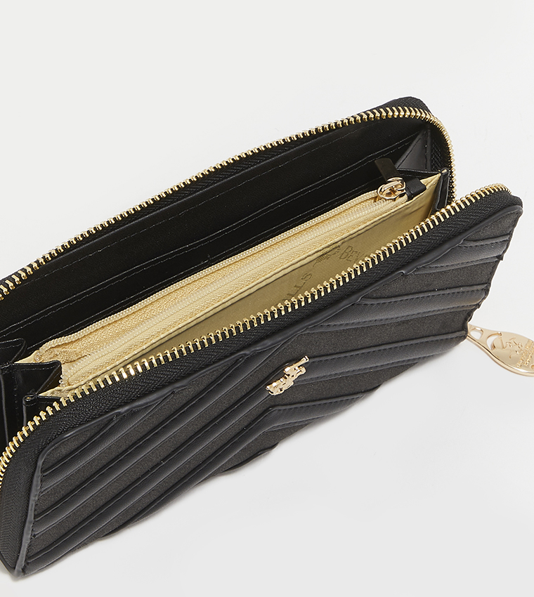Logo Detailed Patterned Wallet
