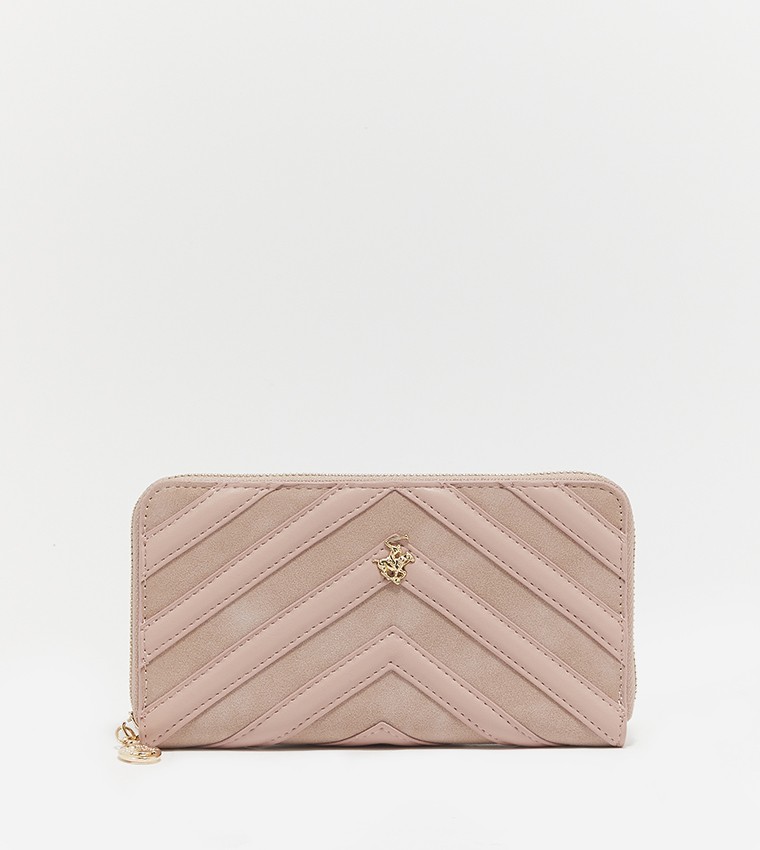 Logo Detailed Patterned Wallet