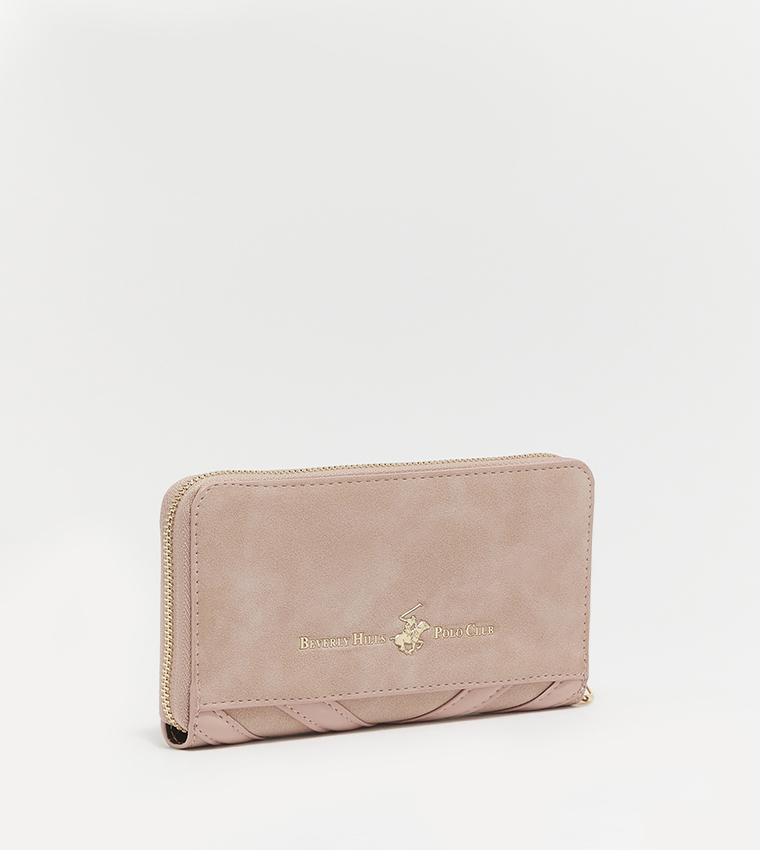 Logo Detailed Patterned Wallet