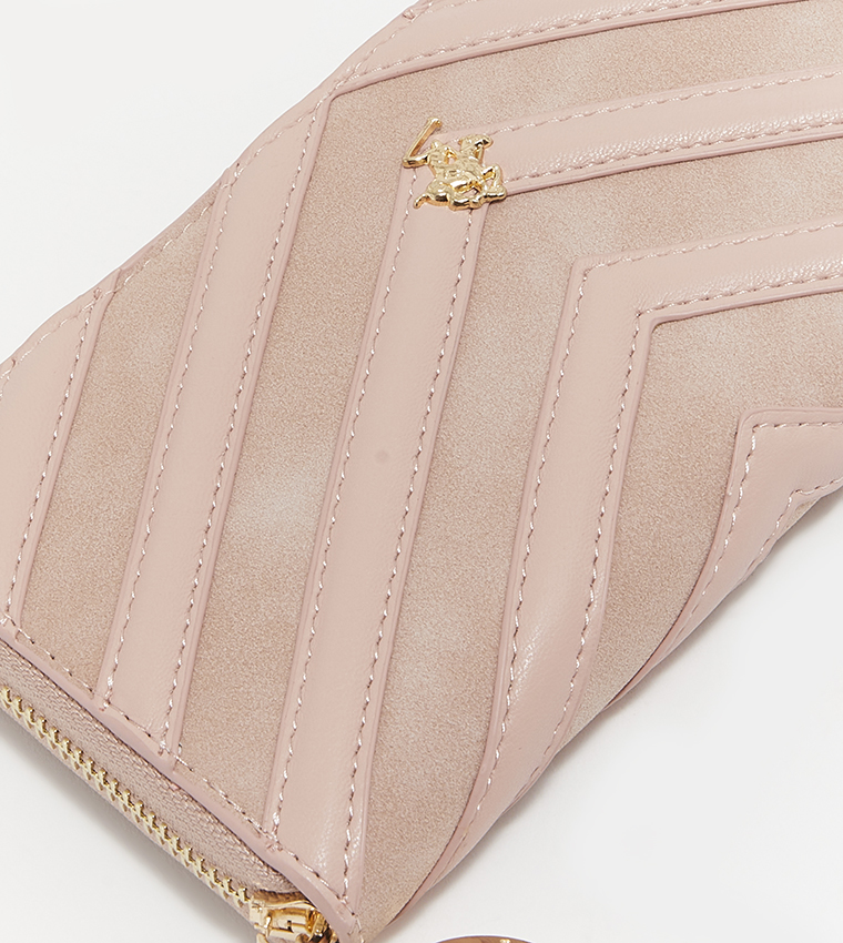 Logo Detailed Patterned Wallet
