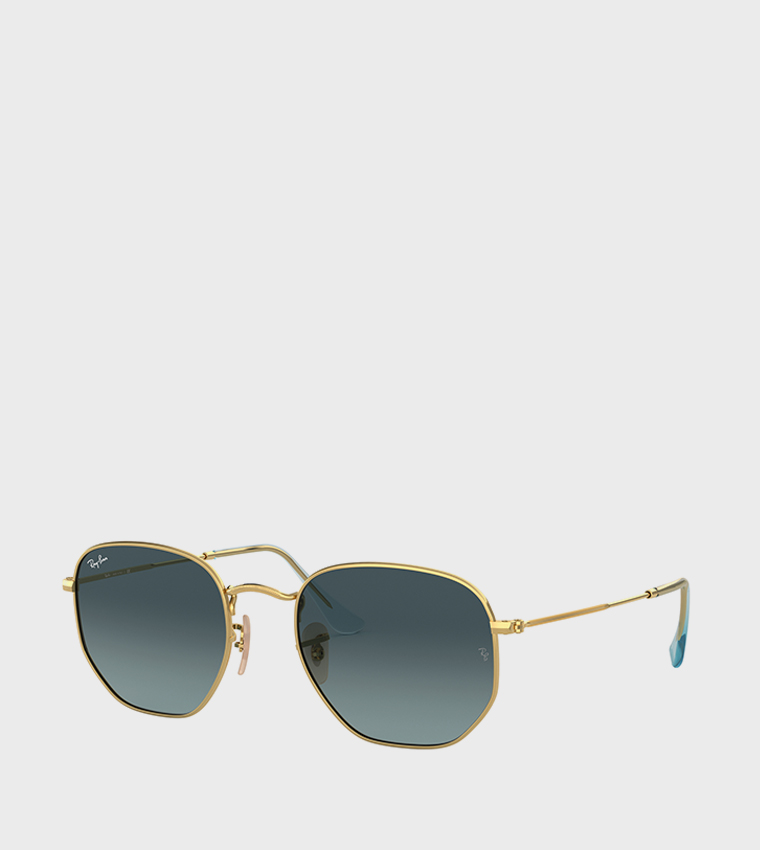 Metal Frame Hexagonal Sunglasses