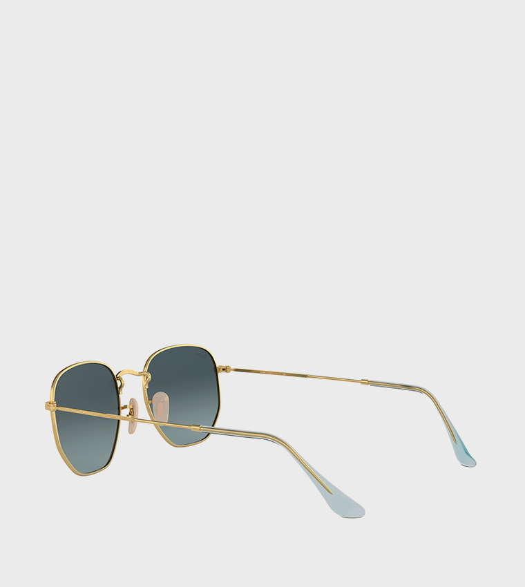 Metal Frame Hexagonal Sunglasses