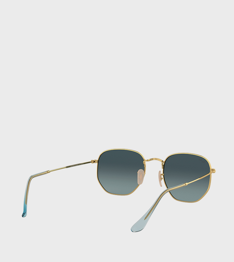 Metal Frame Hexagonal Sunglasses