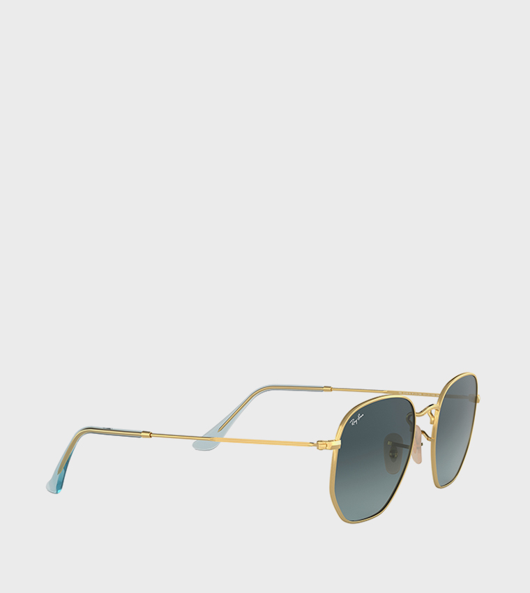 Metal Frame Hexagonal Sunglasses