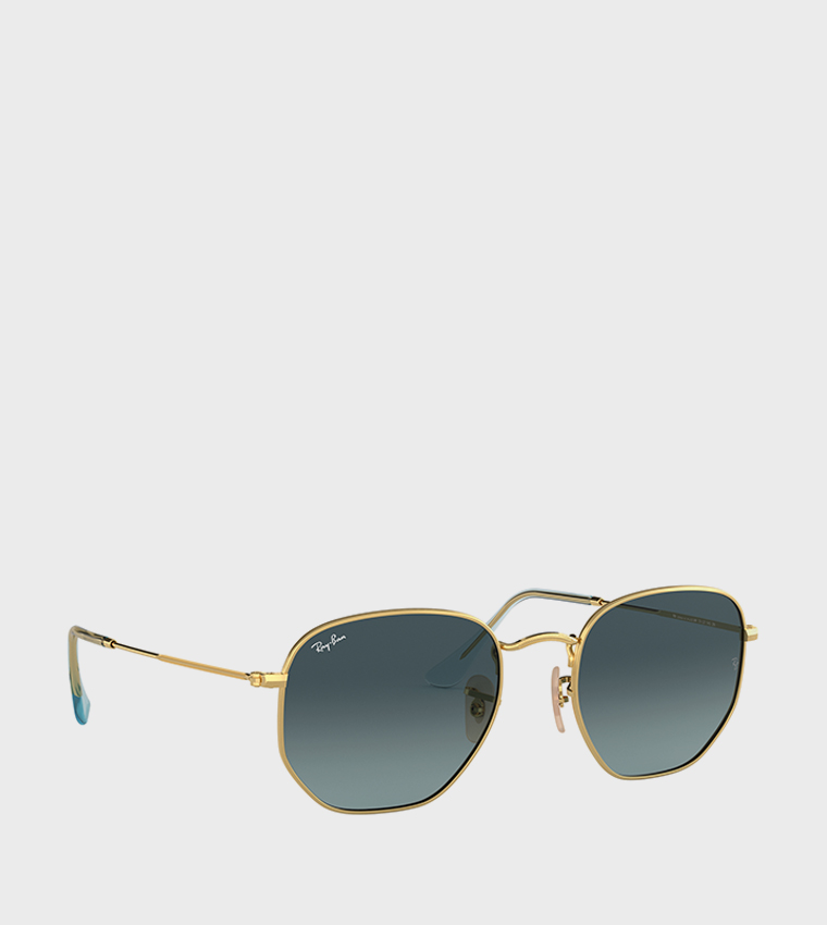 Metal Frame Hexagonal Sunglasses