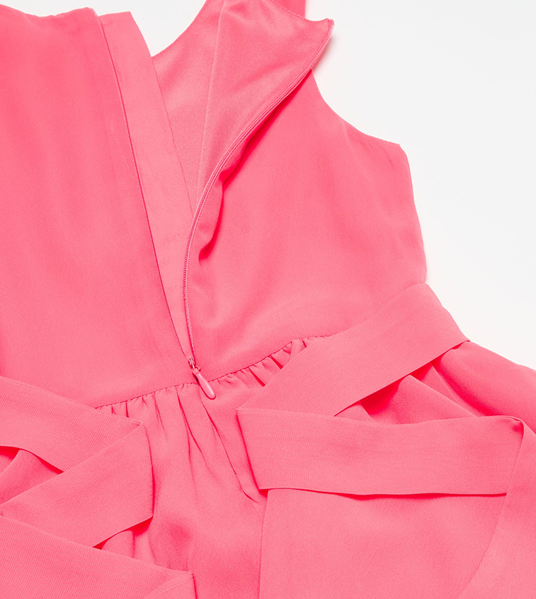 Solid Sleeveless Layered Dress