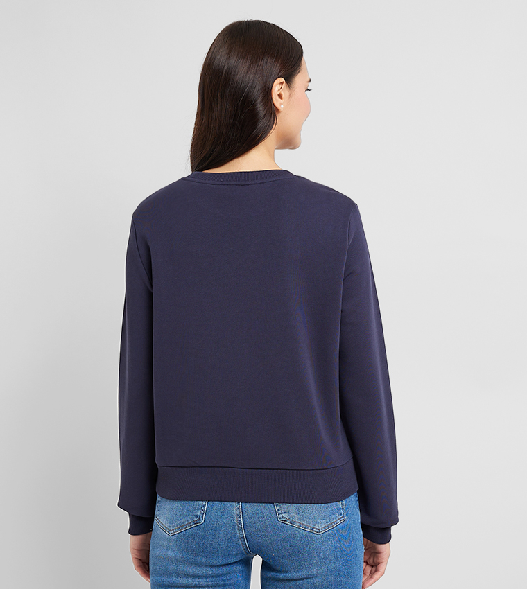 Logo Studded Long Sleeves Sweatshirt