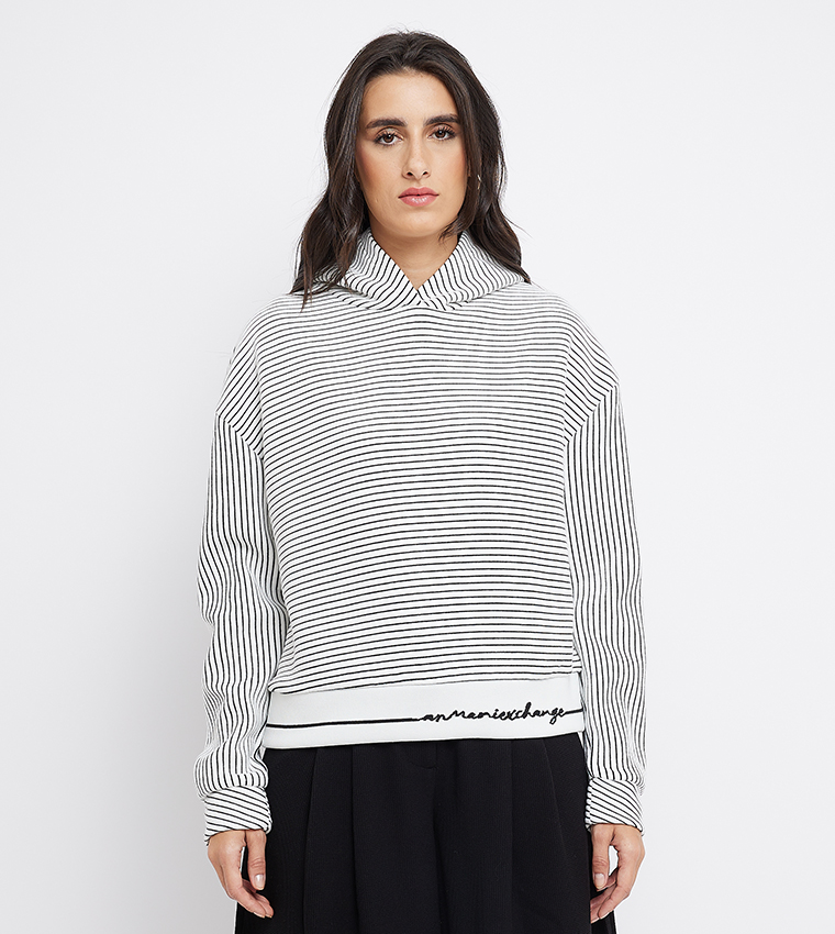 Striped Long Sleeves Hoodie