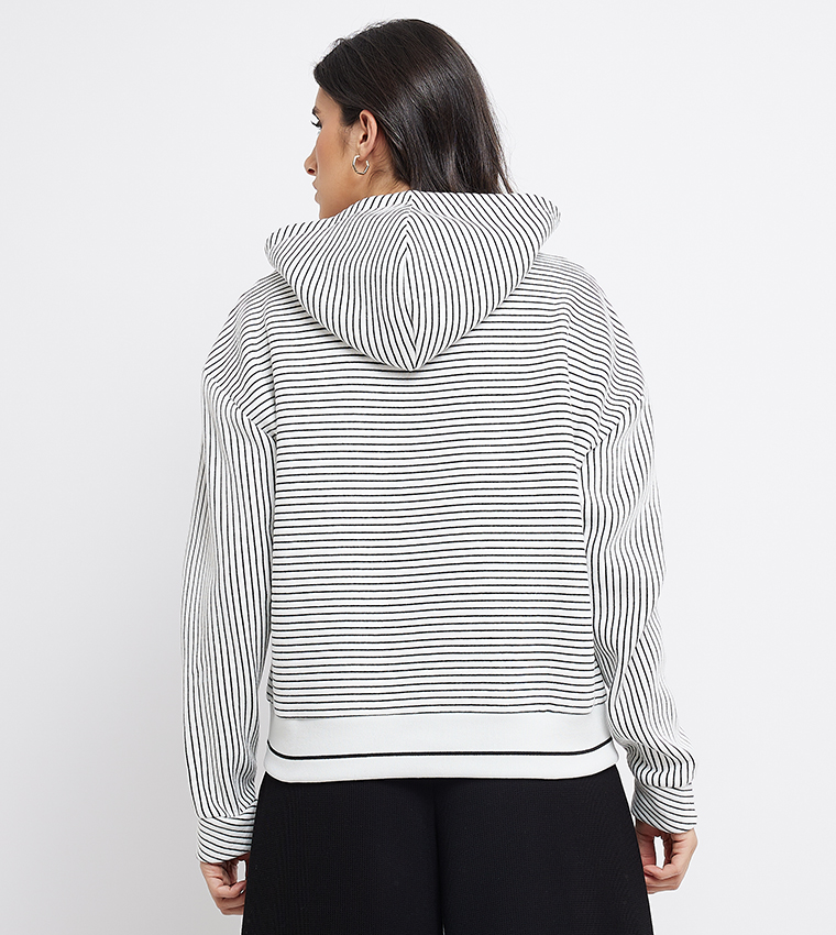 Striped Long Sleeves Hoodie