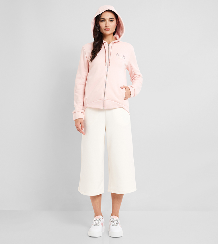 Monogram Studded Long Sleeves Hoodie