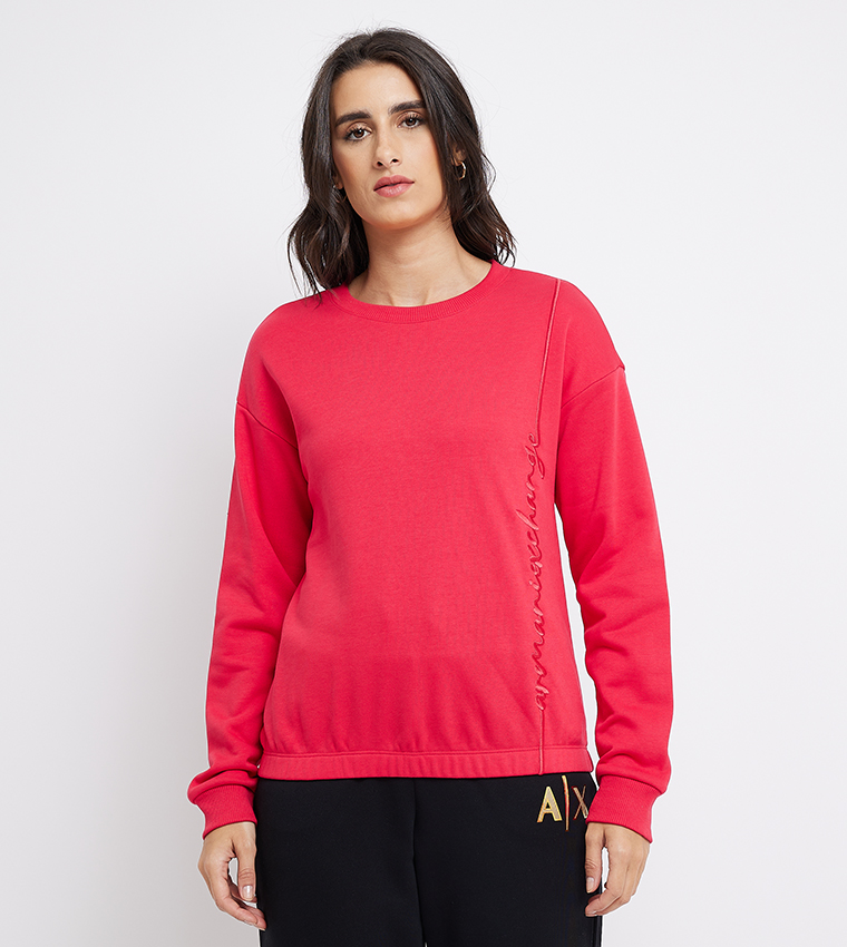 Logo Embroidered Long Sleeves Sweatshirt