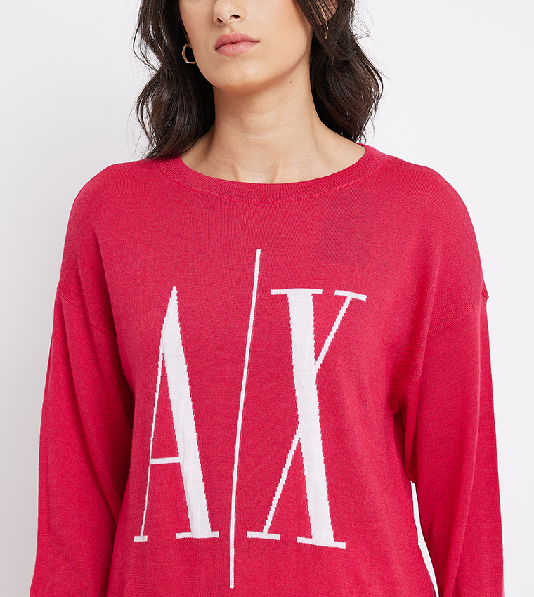 Logo Printed Knitted Sweater