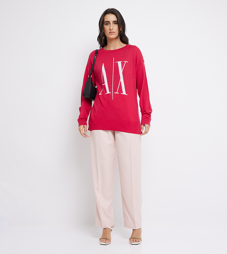 Logo Printed Knitted Sweater
