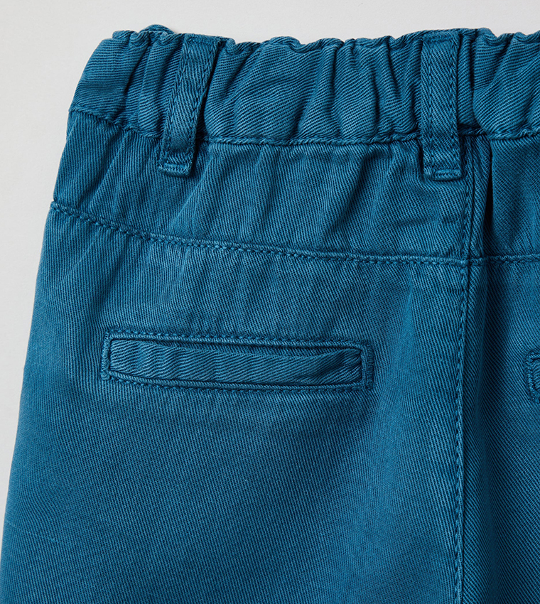 Boy Lyocell & Linen Shorts with Pockets