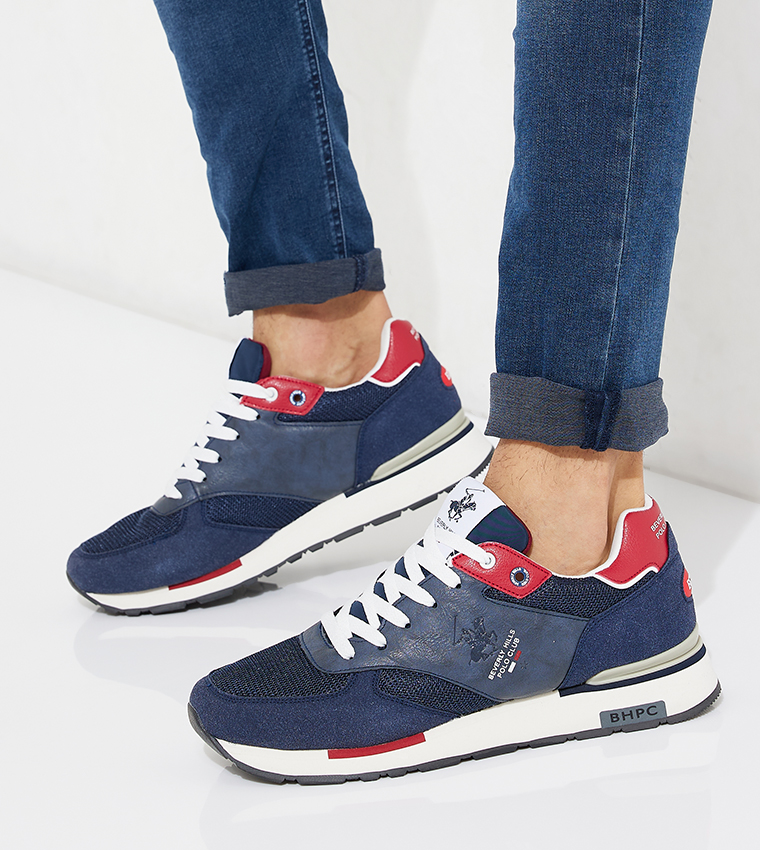 Color Block Lace-Up Sneakers