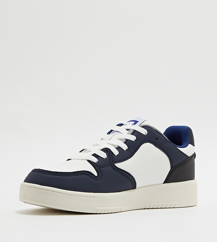 Color Block Lace-Up Sneakers