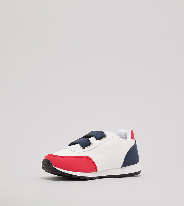 Color Block Velcro Closure Sneakers