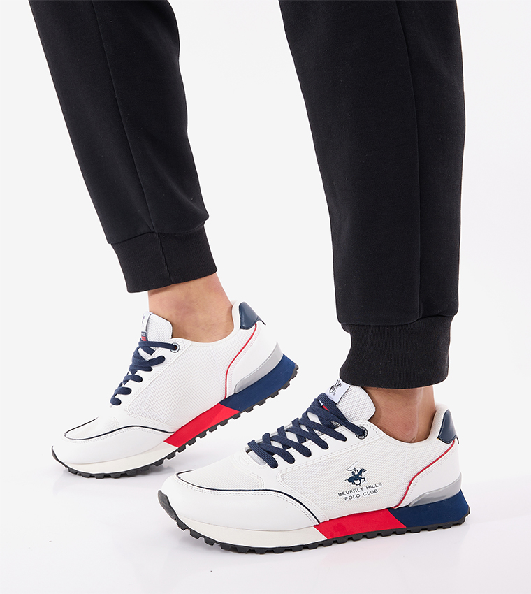 Buy Beverly Hills Polo Club Logo Detail Lace Up Sneakers In