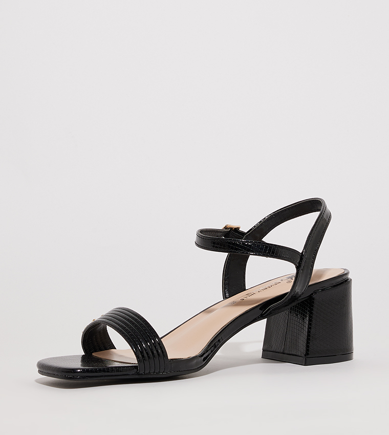 Open Toe Block Heel Sandals