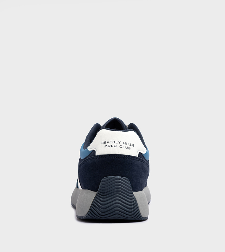 Logo Detail Color Block Lace-Up Sneakers