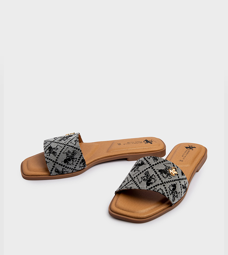 Logo Detail Flat Sandals