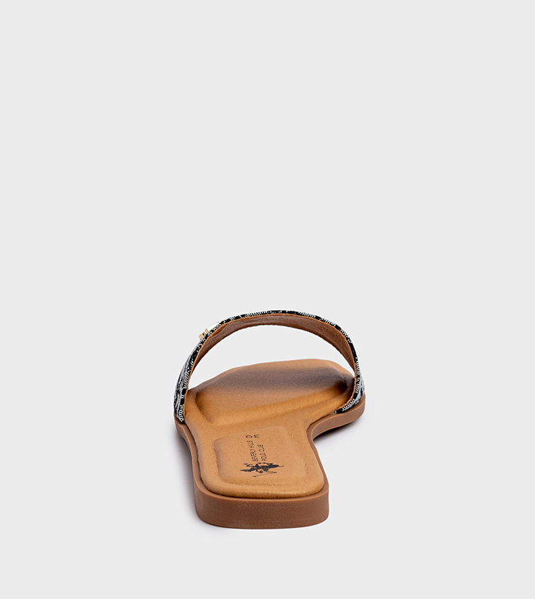Logo Detail Flat Sandals