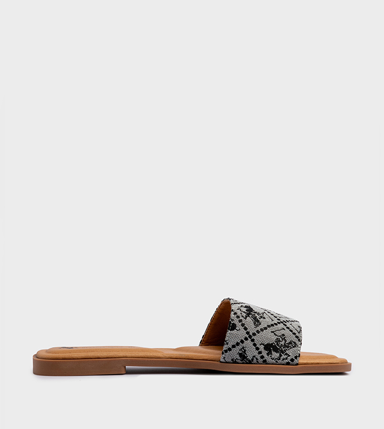 Logo Detail Flat Sandals
