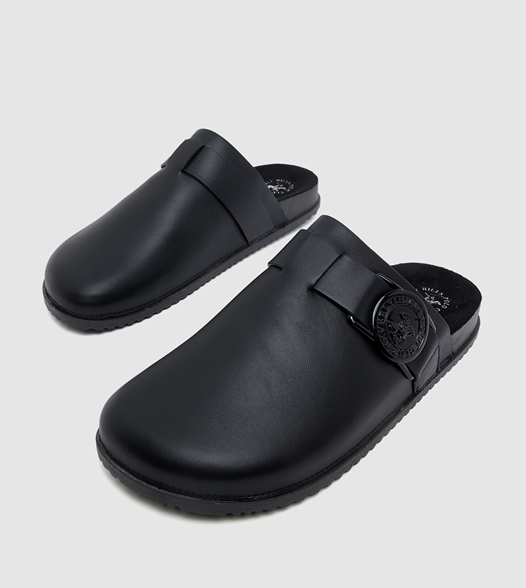 Solid Logo Detail Clogs