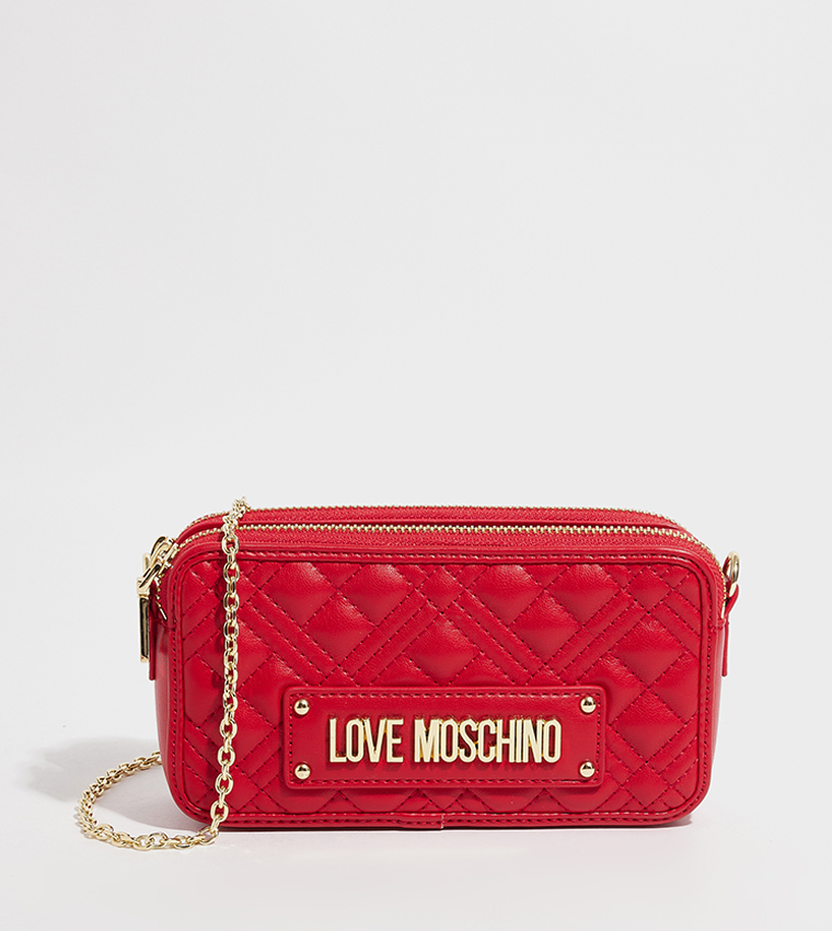 Love moschino discount quilted trapeze tote