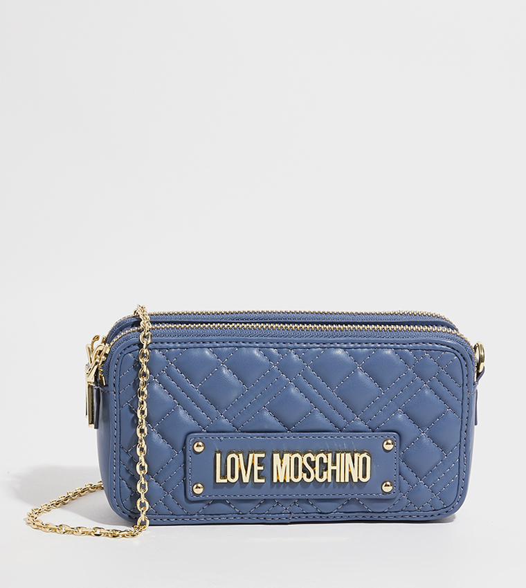 Moschino blue discount quilted bag