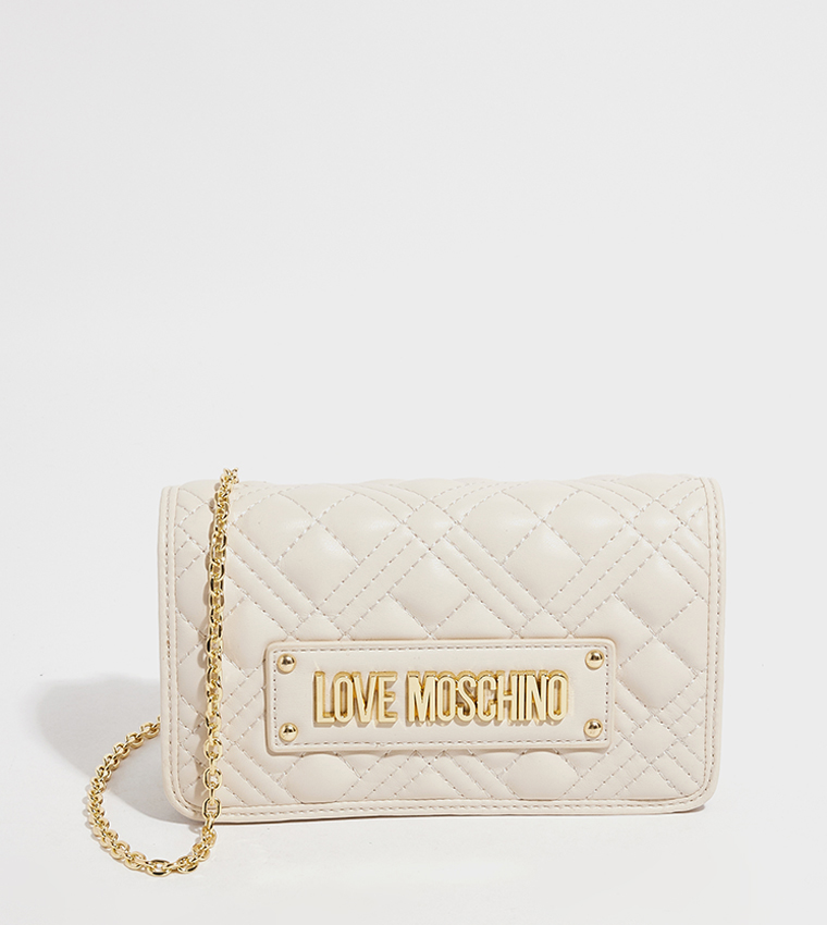 Logo Detail Quilted Crossbody Bag