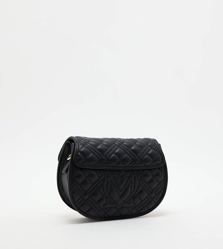 Love moschino quilted discount flap vers crossbody bag