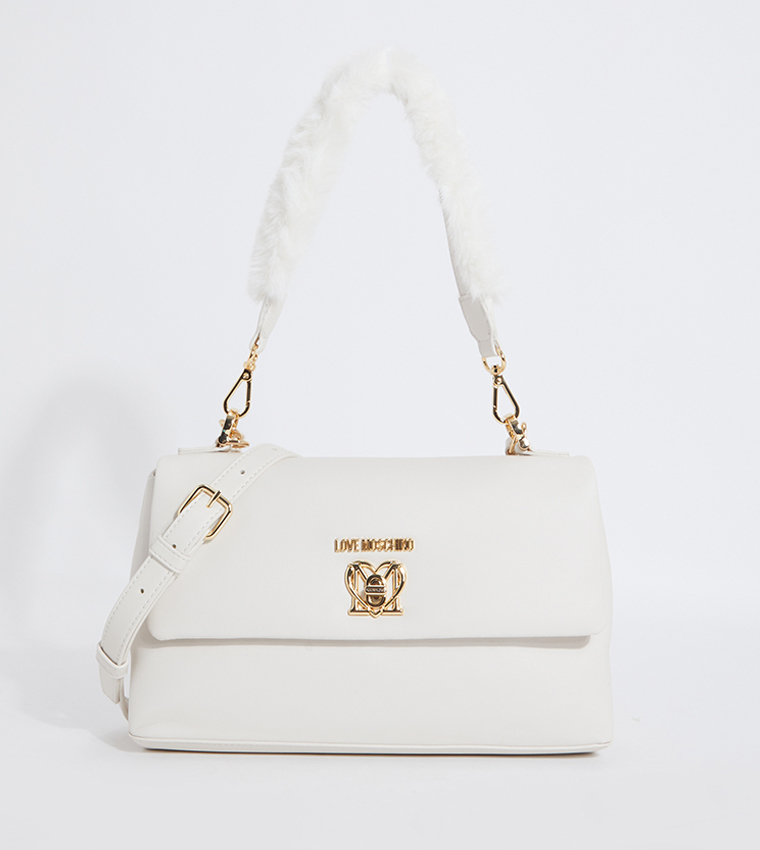 Love moschino discount shoulder bag white