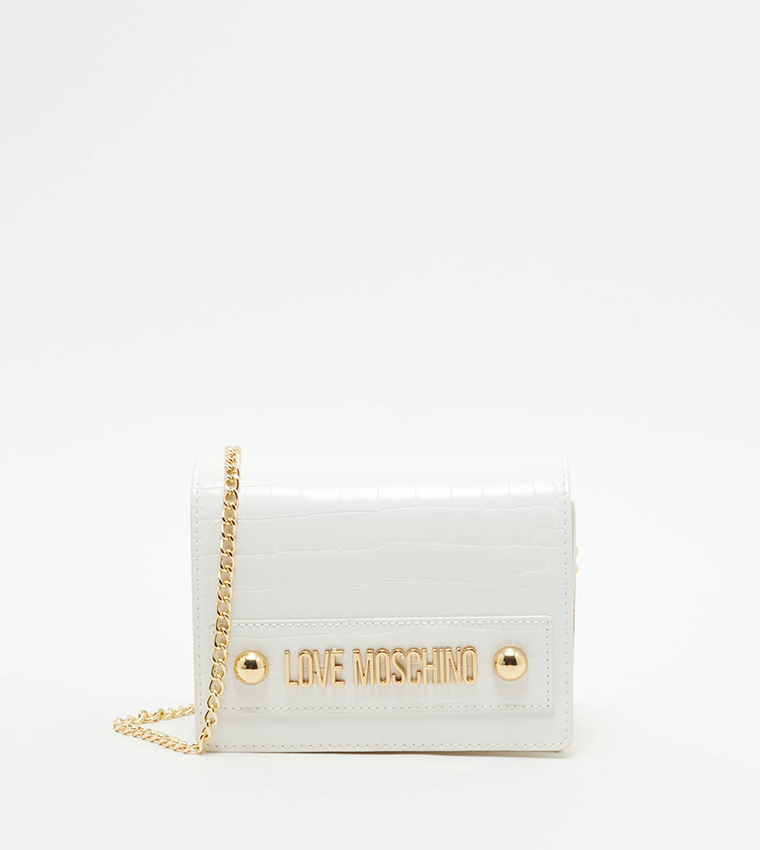 Moschino crossbody discount bag white