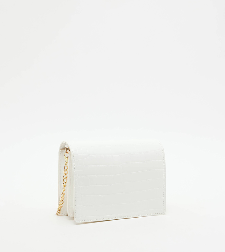 Croc Textured Crossbody Bag