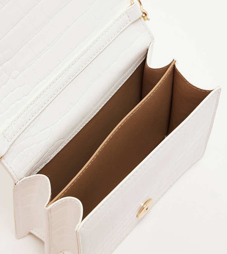 Croc Textured Crossbody Bag