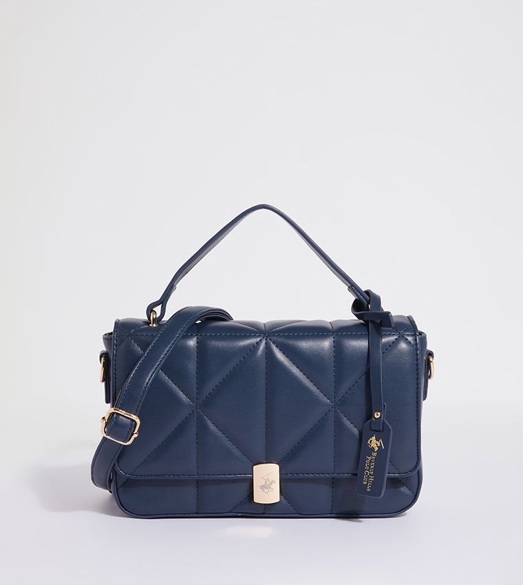 Quilted Flap Closure Crossbody Bag