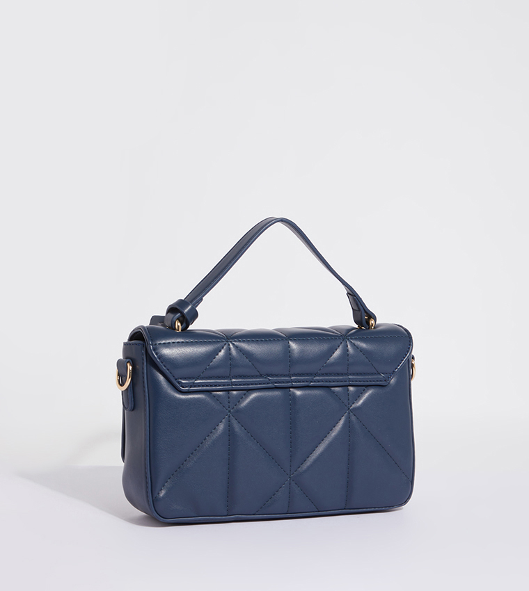 Quilted Flap Closure Crossbody Bag