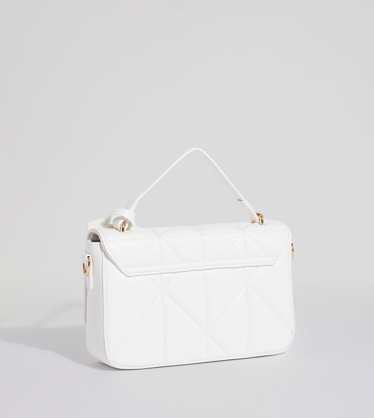 Quilted Flap Closure Crossbody Bag