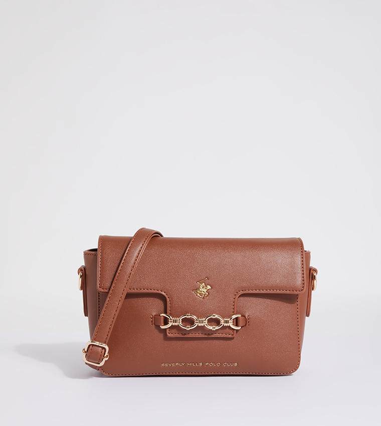Buy Beverly Hills Polo Club Logo Detail Metal Accent Crossbody Bag In ...
