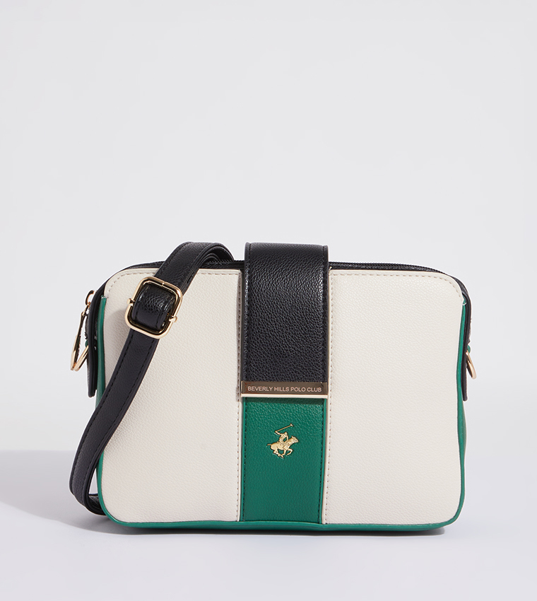 Buy Beverly Hills Polo Club Color Block Logo Detail Crossbody Bag In ...