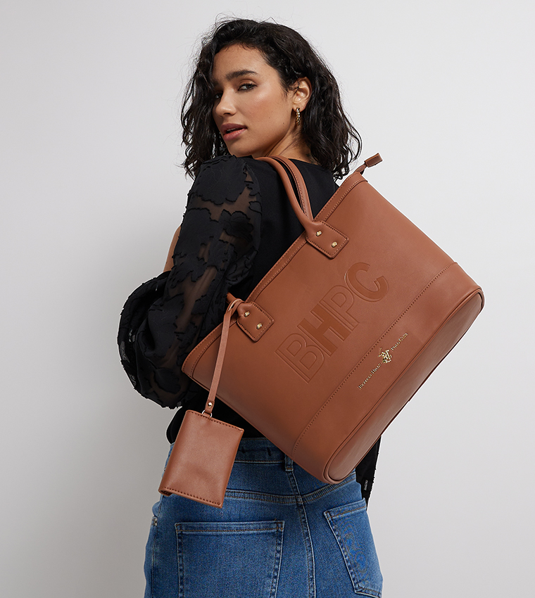 Logo Detail Tote Bag with Coin Pouch