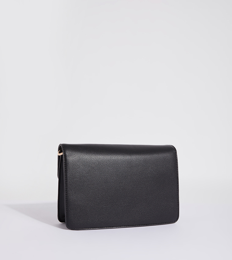 Textured Logo Detail Shoulder Bag