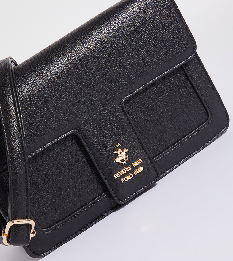 Textured Logo Detail Shoulder Bag