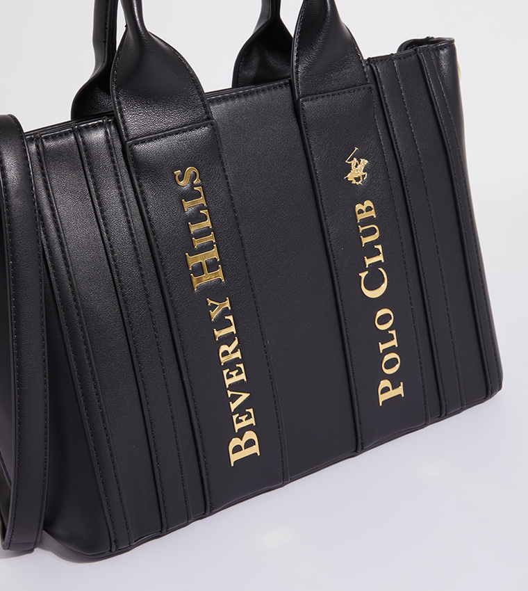 Buy Beverly Hills Polo Club Logo Detail Tote Bag In Black | 6thStreet UAE