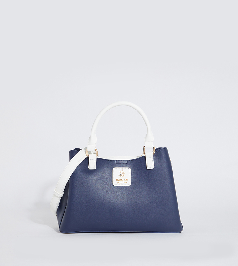 Logo Metal Satchel Bag