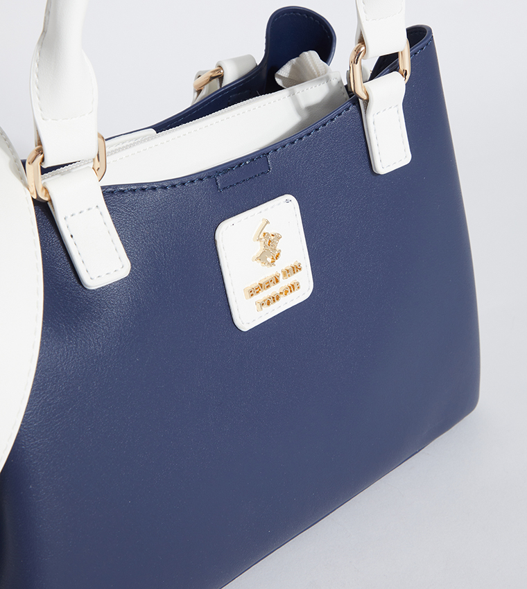 Logo Metal Satchel Bag