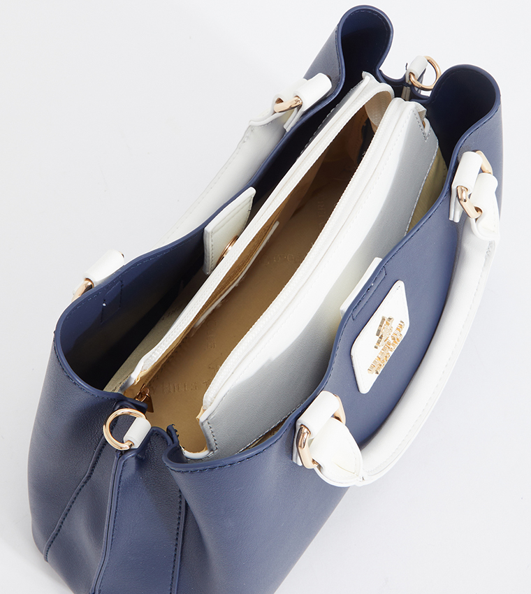 Logo Metal Satchel Bag