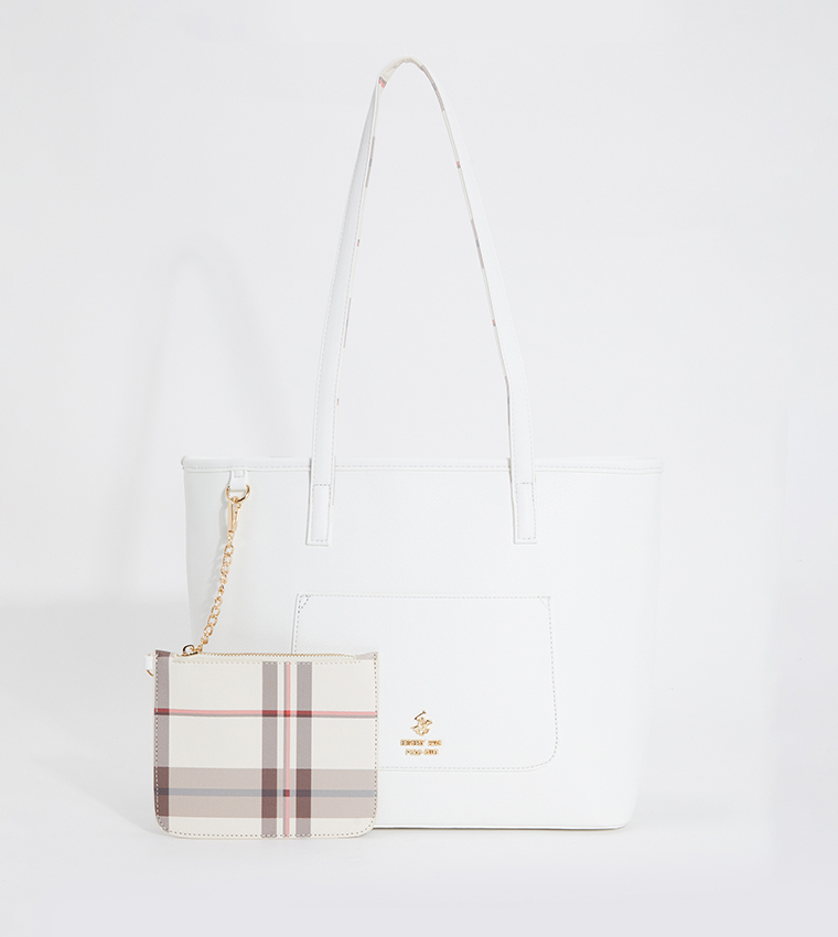 Logo Detail Tote Bag with Pouch