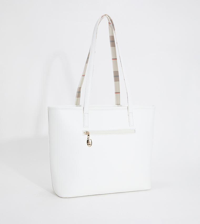 Logo Detail Tote Bag with Pouch